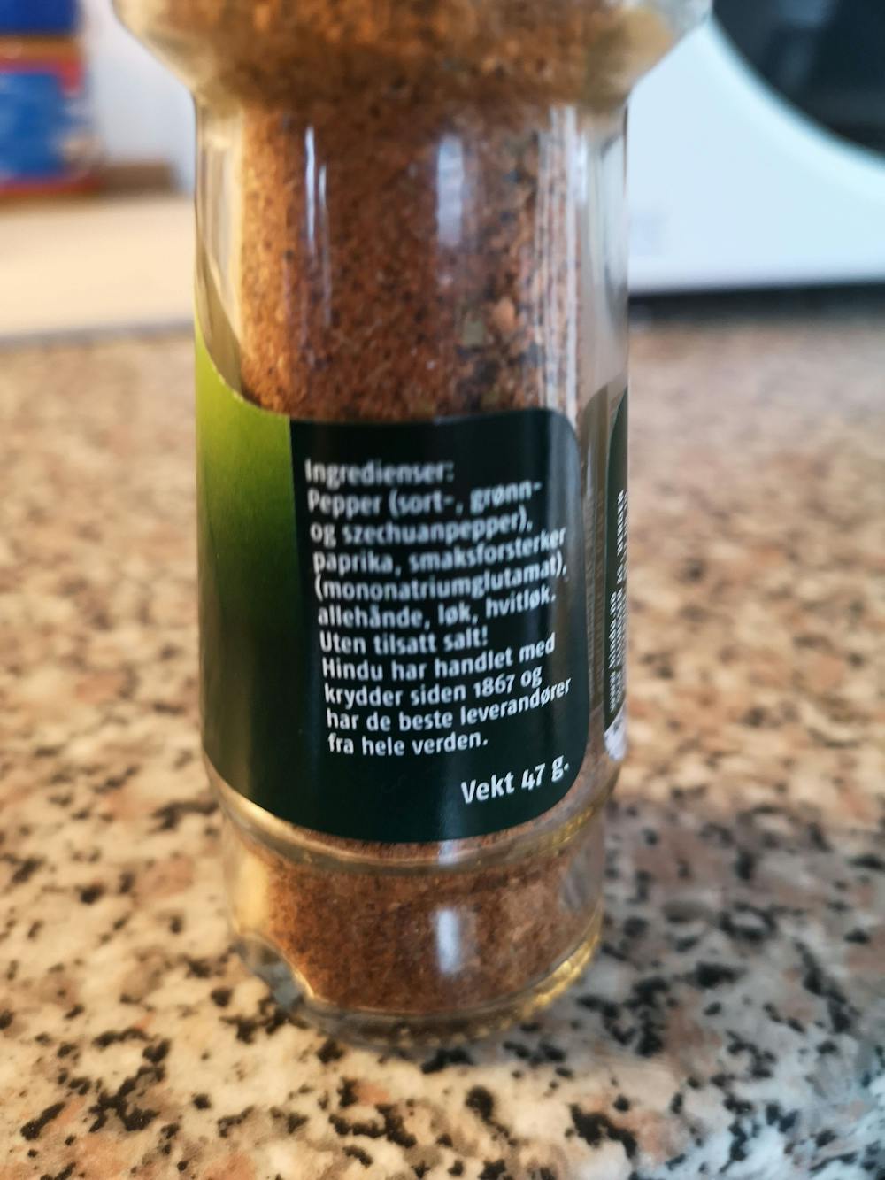 Ingrediensliste - Peppermix grovmalt, Hindo