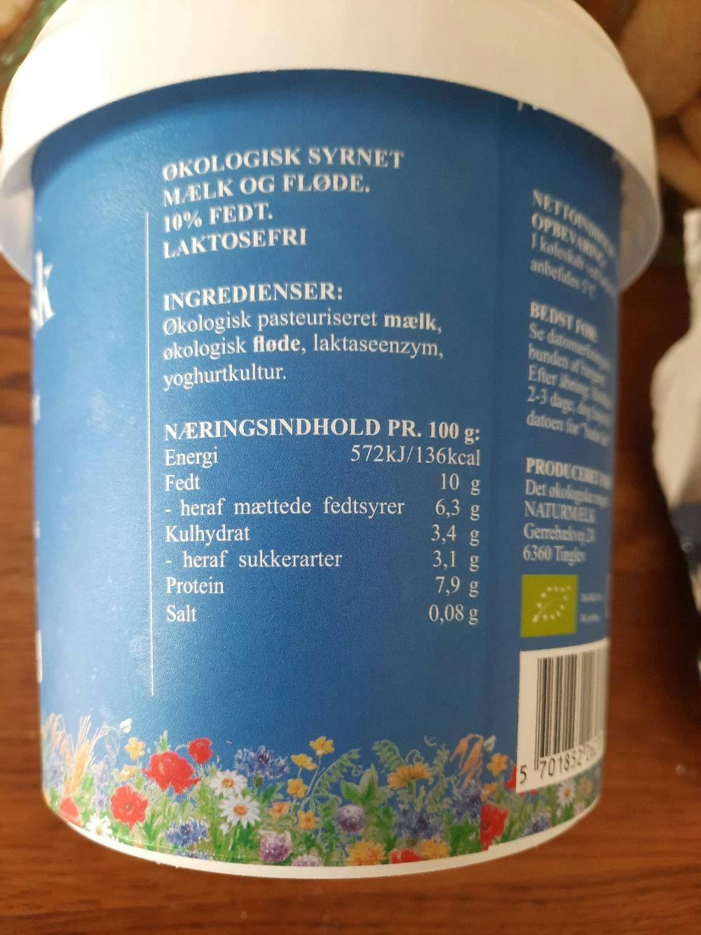 Ingrediensliste - Græsk inspireret yoghurt, Naturmælk