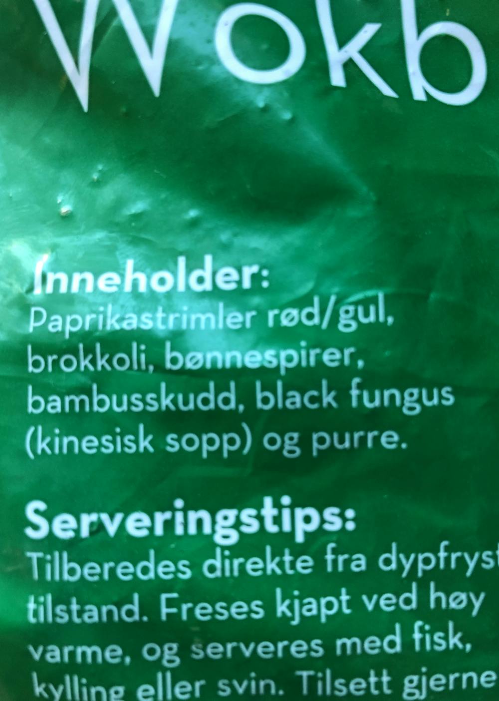 Ingrediensliste - Wokblanding, Norrek