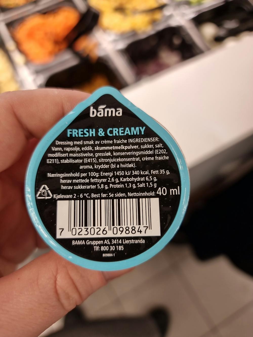 Ingrediensliste - Fresh & Creamy, Bama