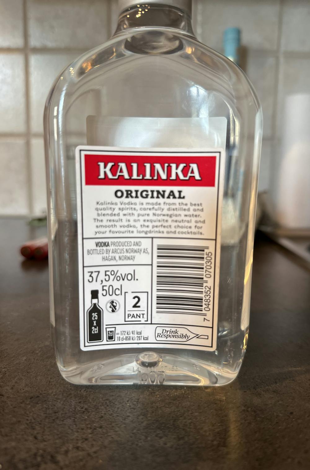 Ingrediensliste - Vodka, Kalinka