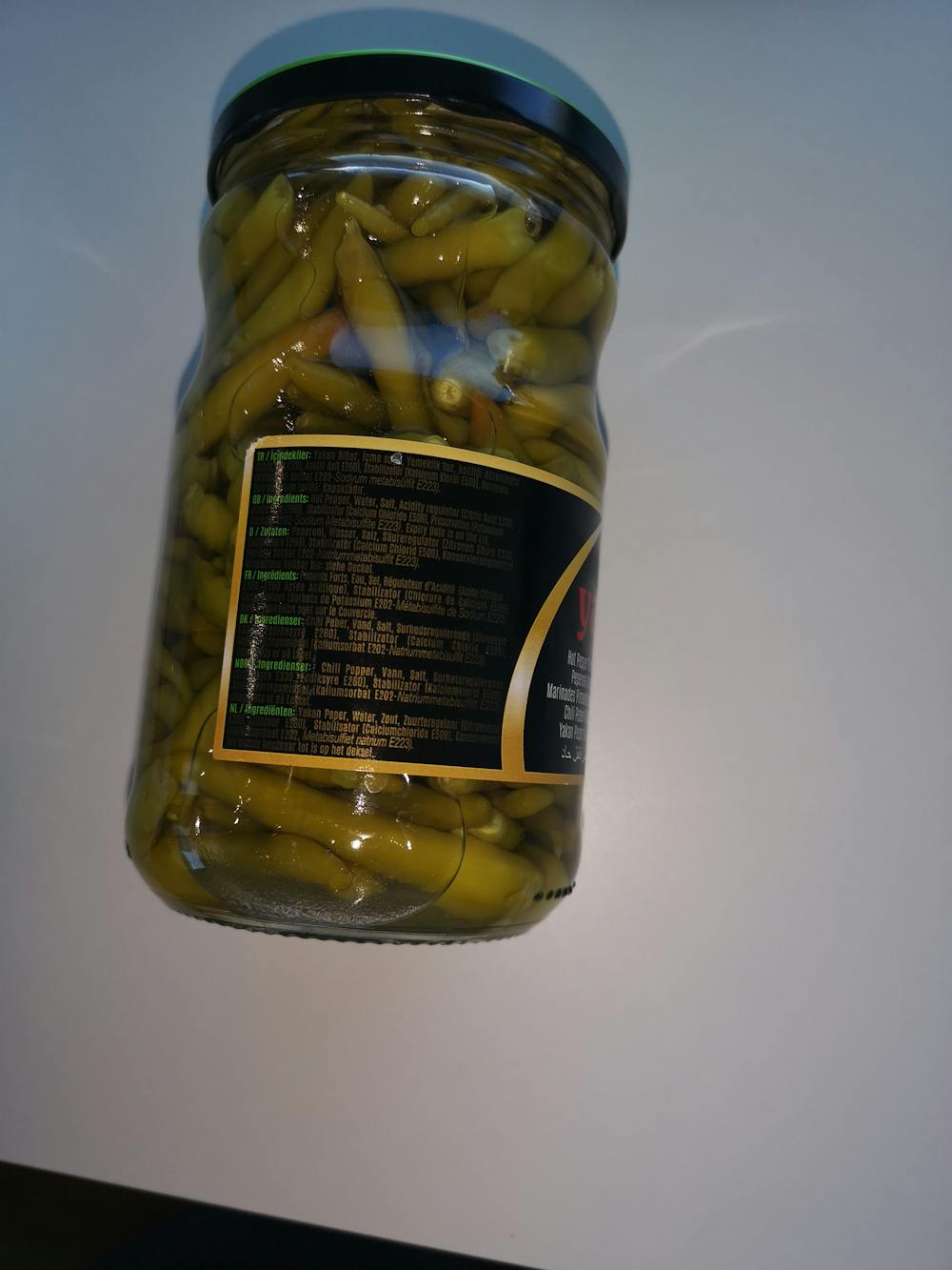 Ingrediensliste - Syltet chili, Yaren