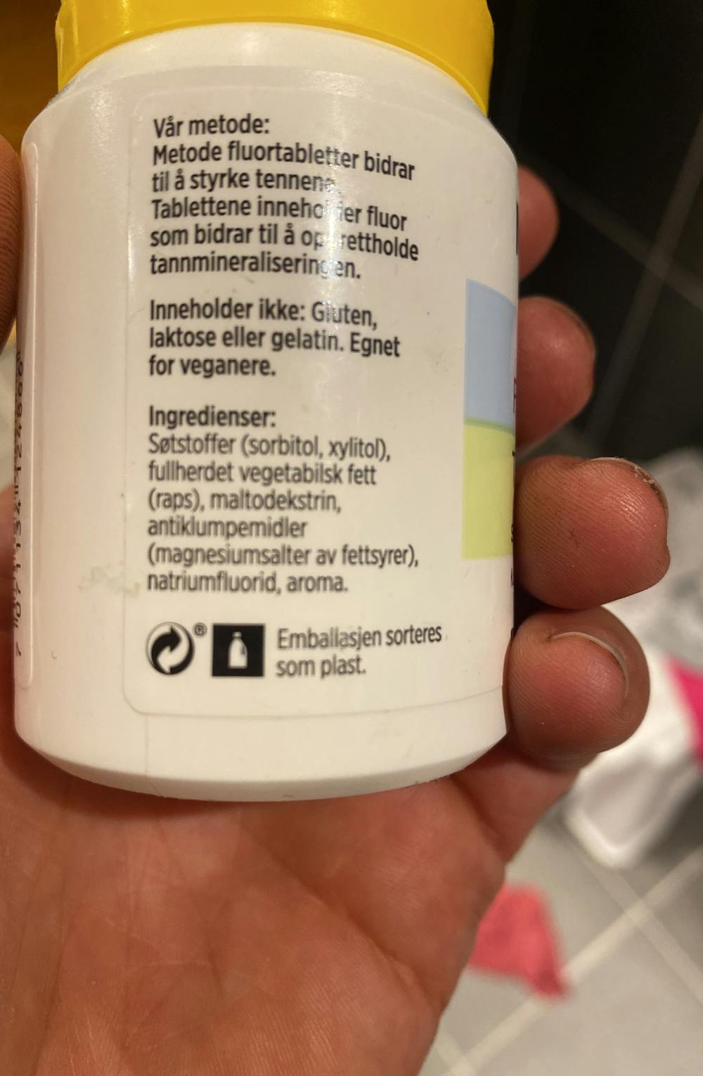 Ingrediensliste - Fluortabletter , Apotek1