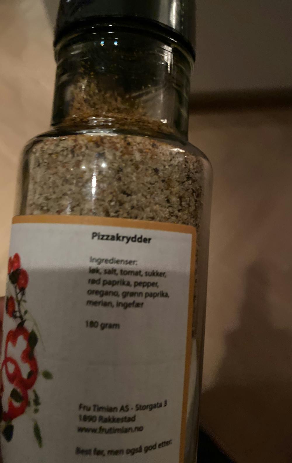 Ingrediensliste - Pizzakrydder, Salt