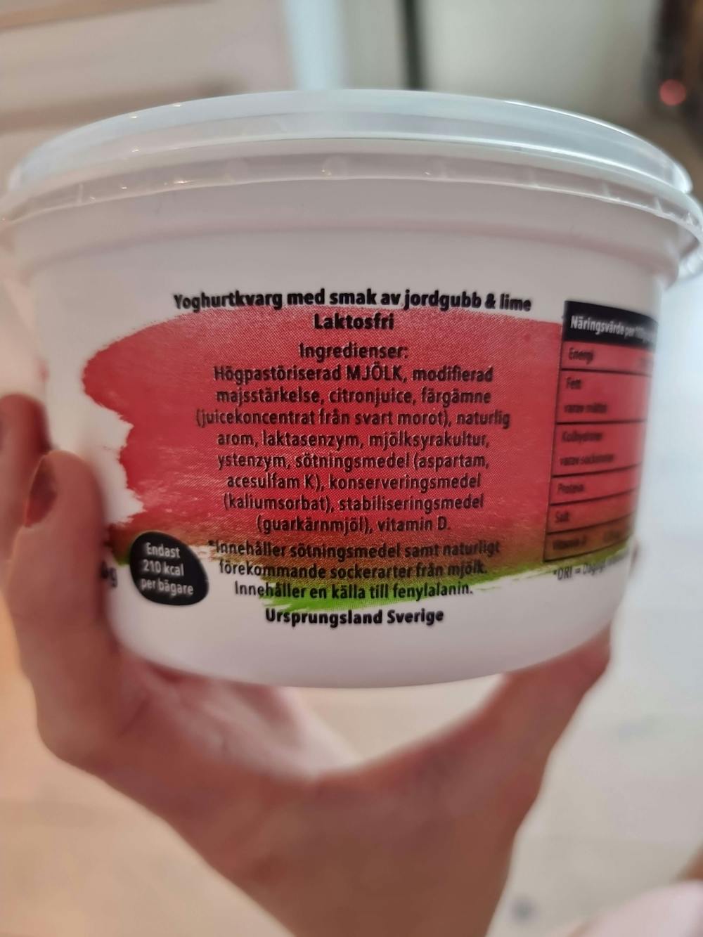 Ingrediensliste - Yoghurt, MåVål