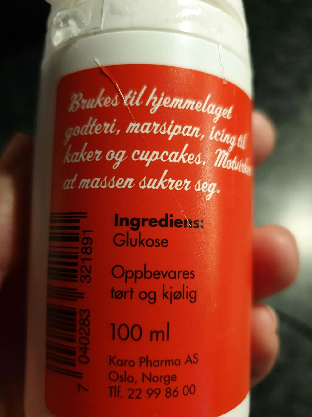 Ingrediensliste - Glukose (Flytende glukosesirup), A-Pro