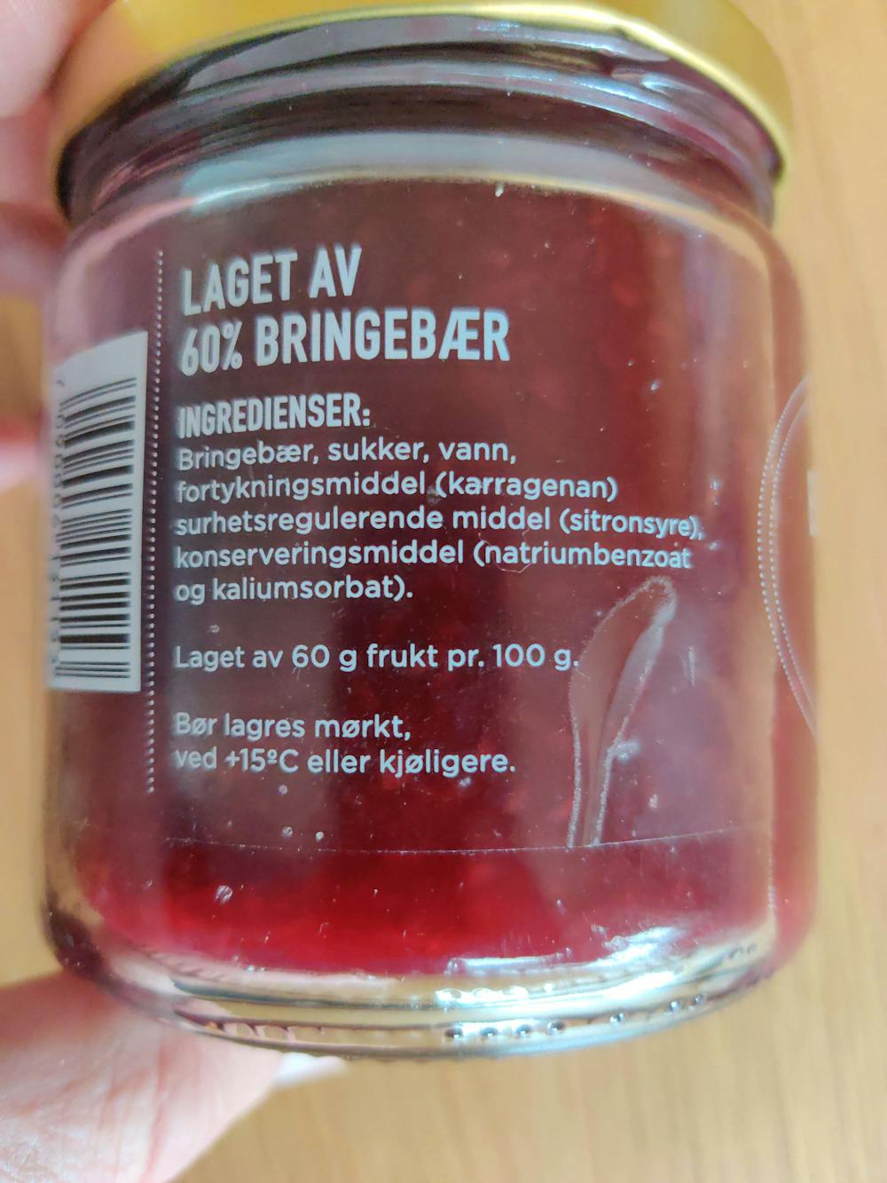 Ingrediensliste - Syltetøy , Bærgården