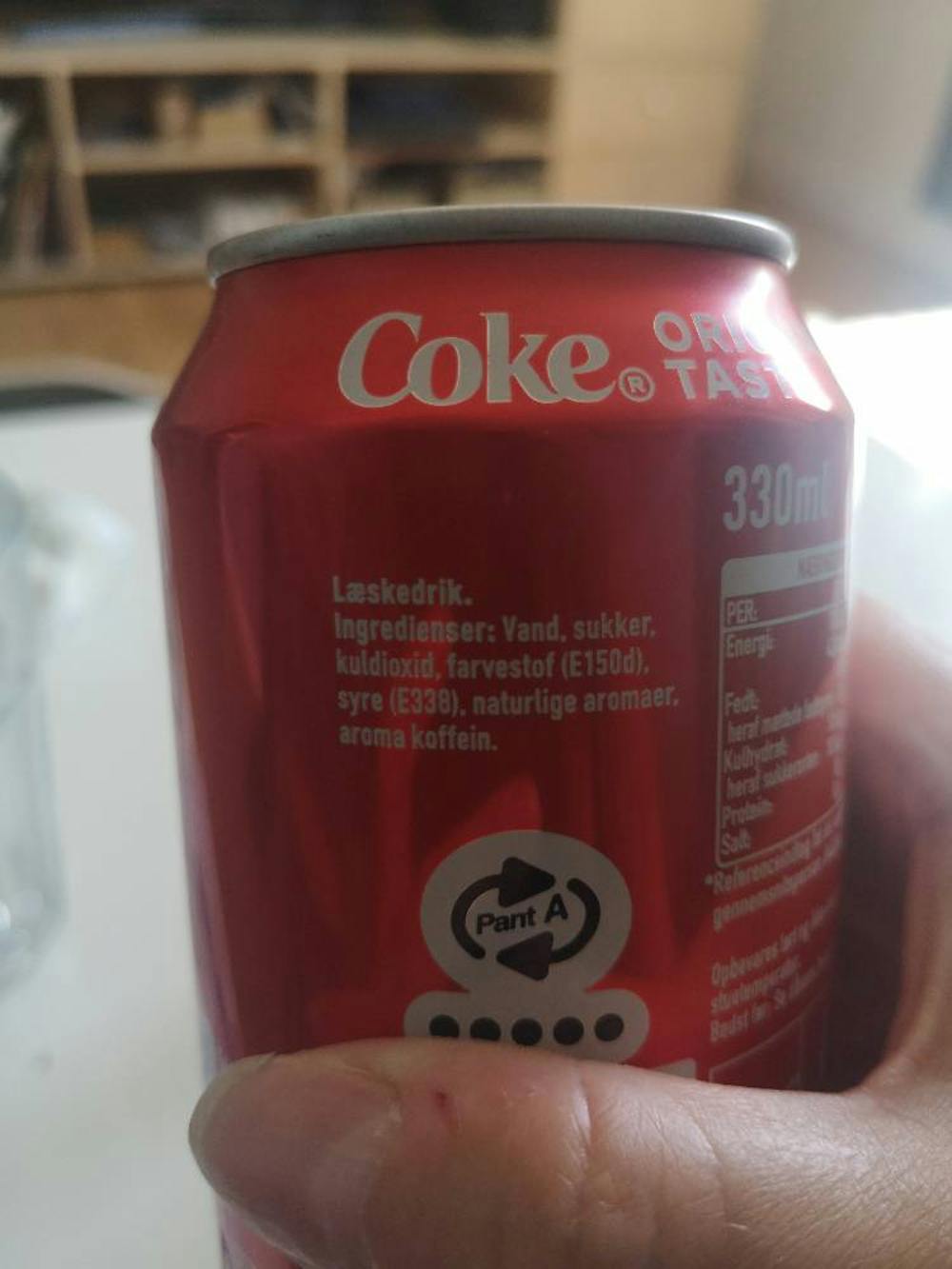 Ingrediensliste - Coca-Cola Original Taste, Coca-Cola