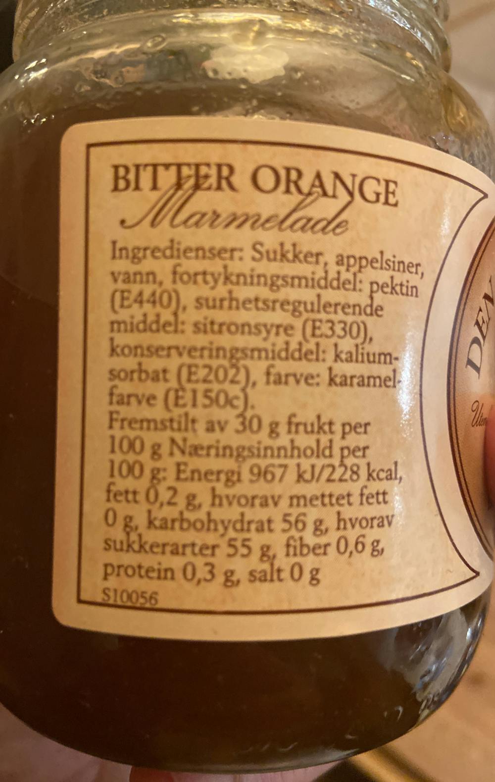 Ingredienslisten til Den gamle frugthave Bitter orange