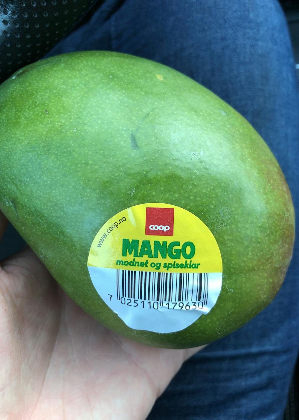 Ingredienslisten til Mango, Coop