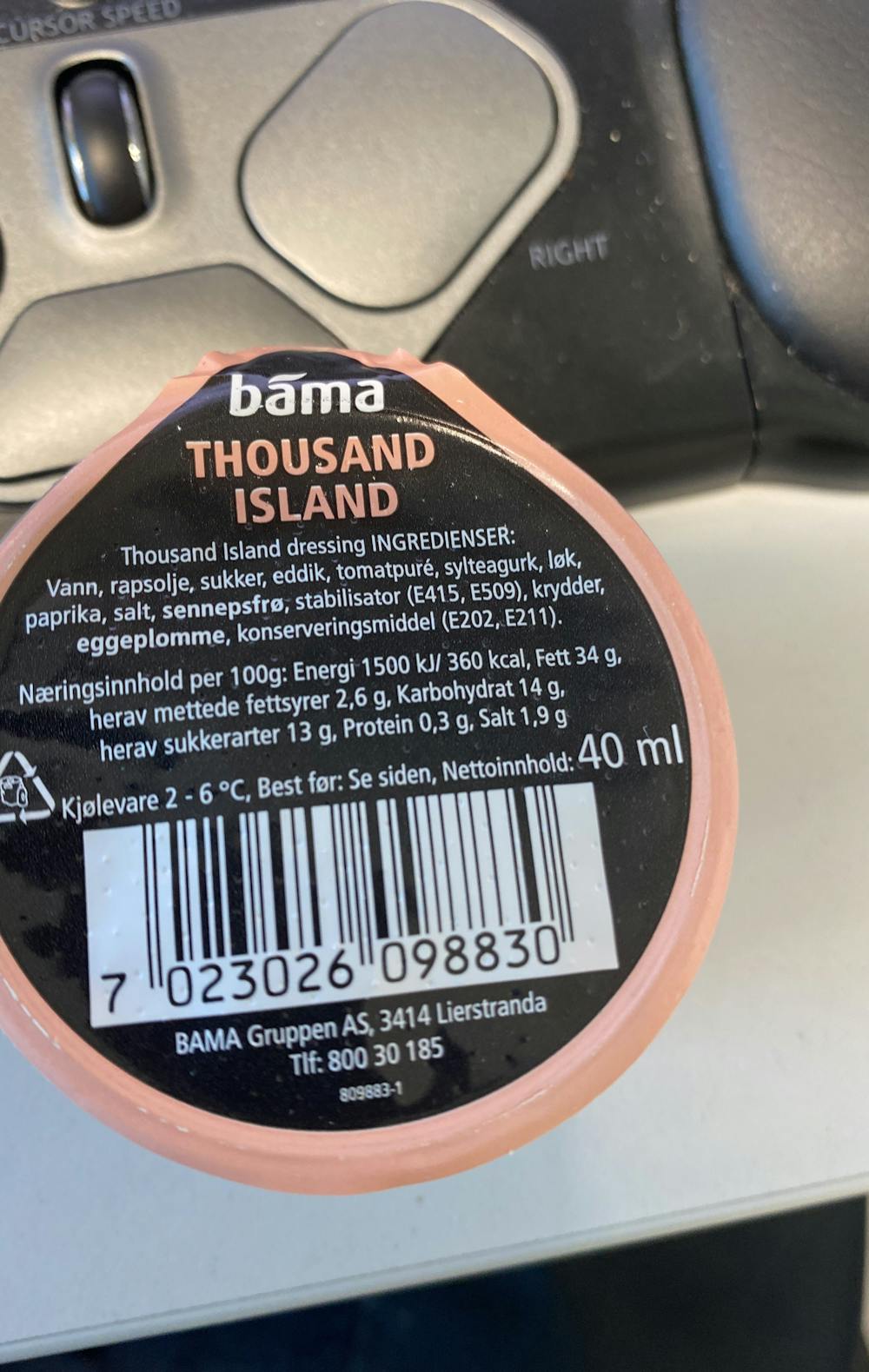 Ingredienslisten til Thousand island, Bama
