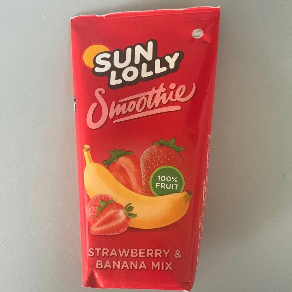 Smoothie Strawberry & banana mix, Sun lolly
