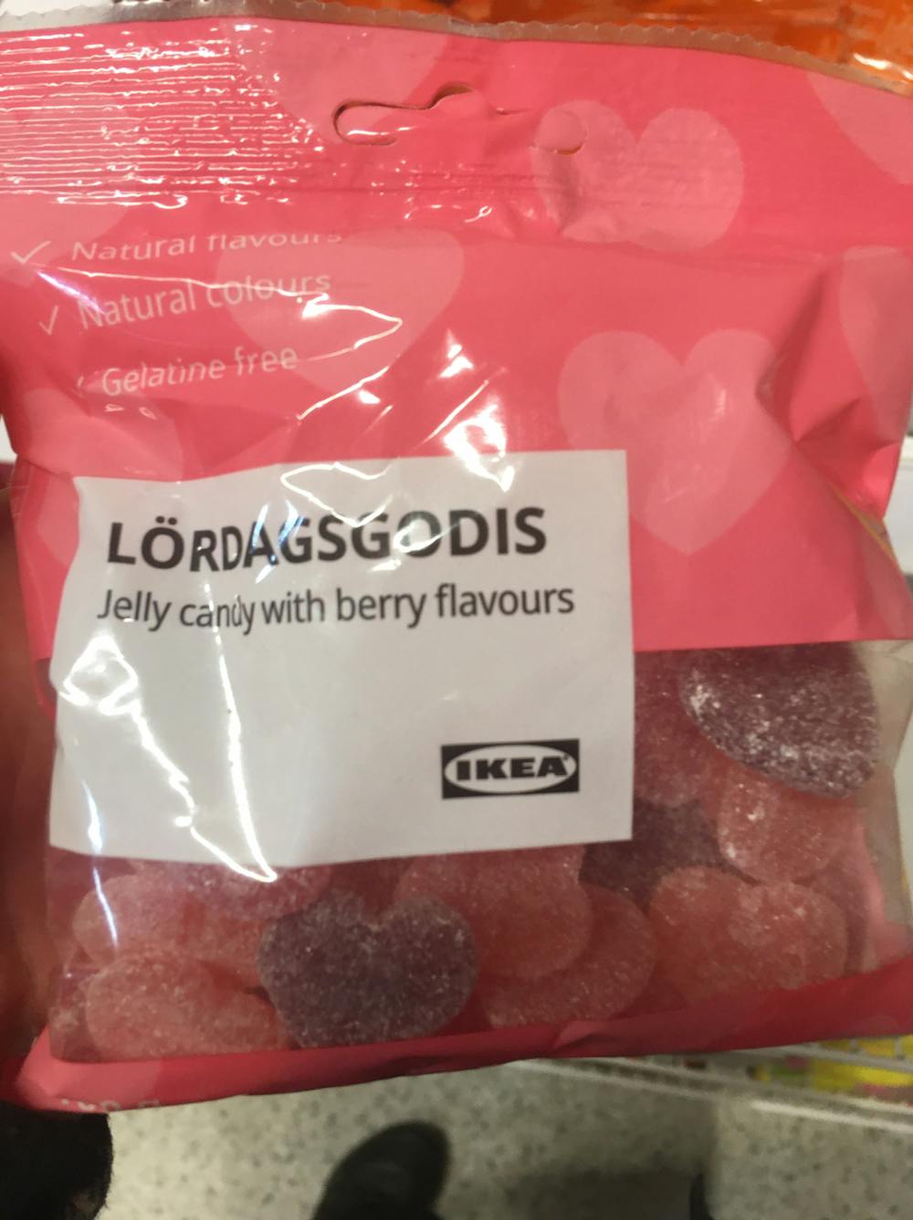 Lördagsgodis, jelly candy with berry flavour, IKEA