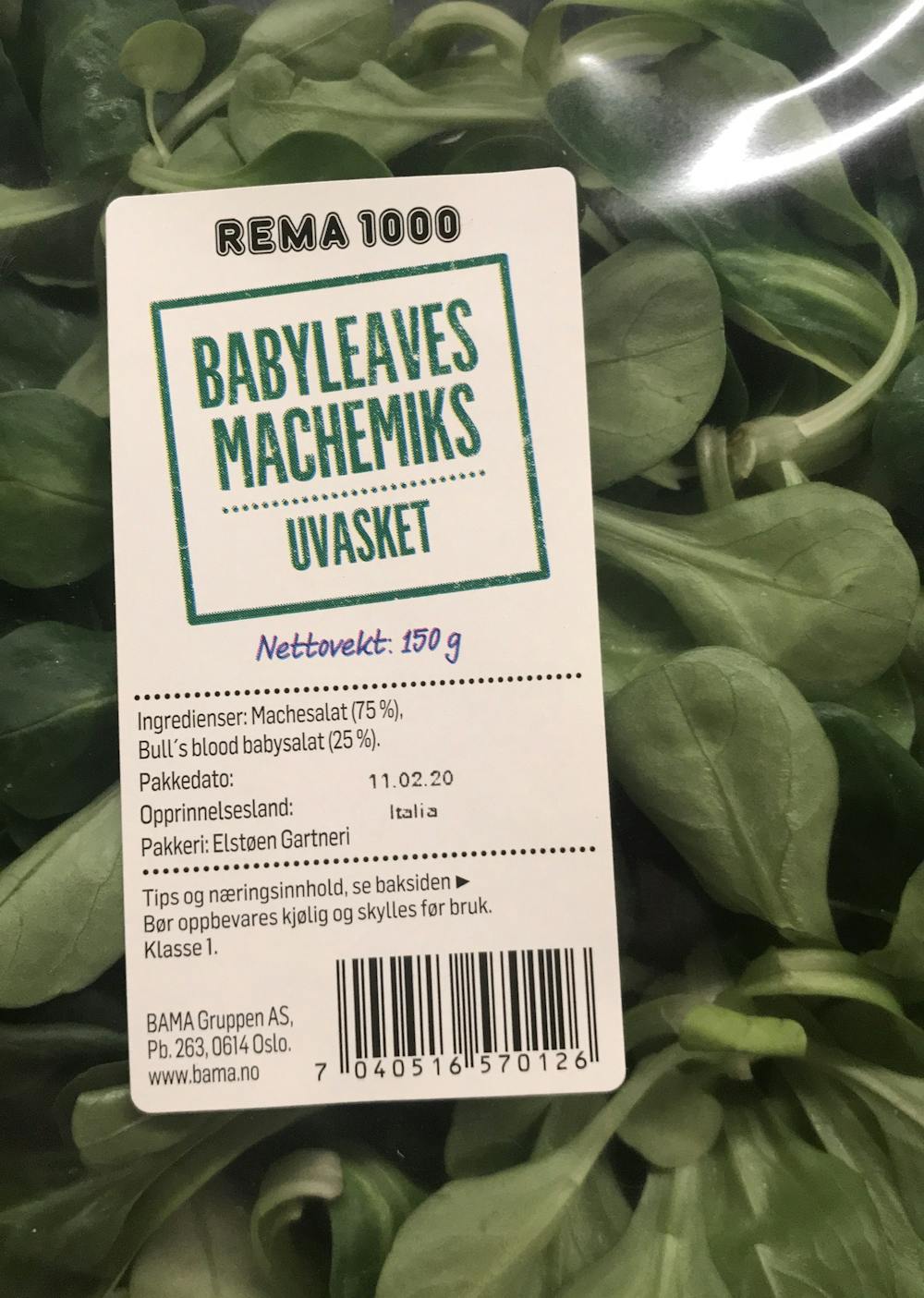 Babyleaves machemiks, Rema 1000