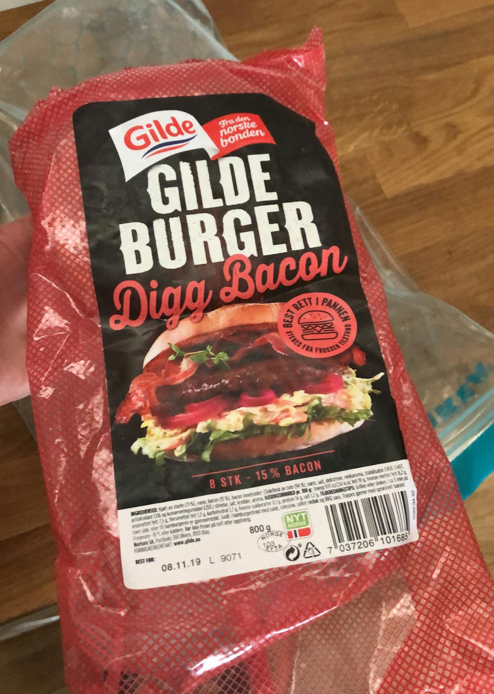Gilde burger digg bacon, Gilde