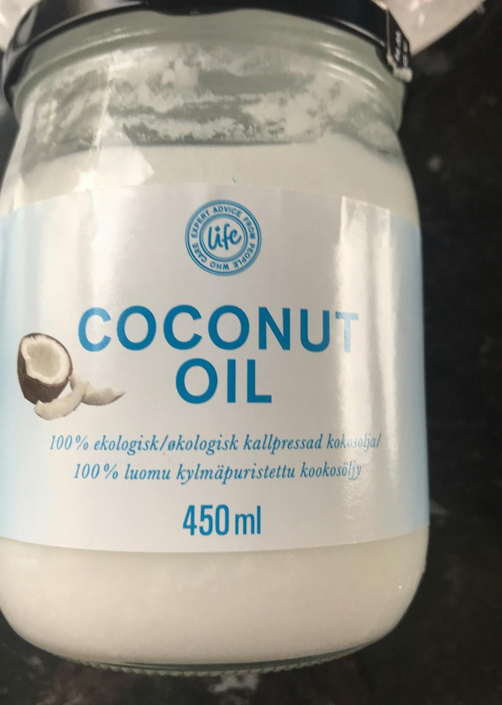 Coconut oil , Life 