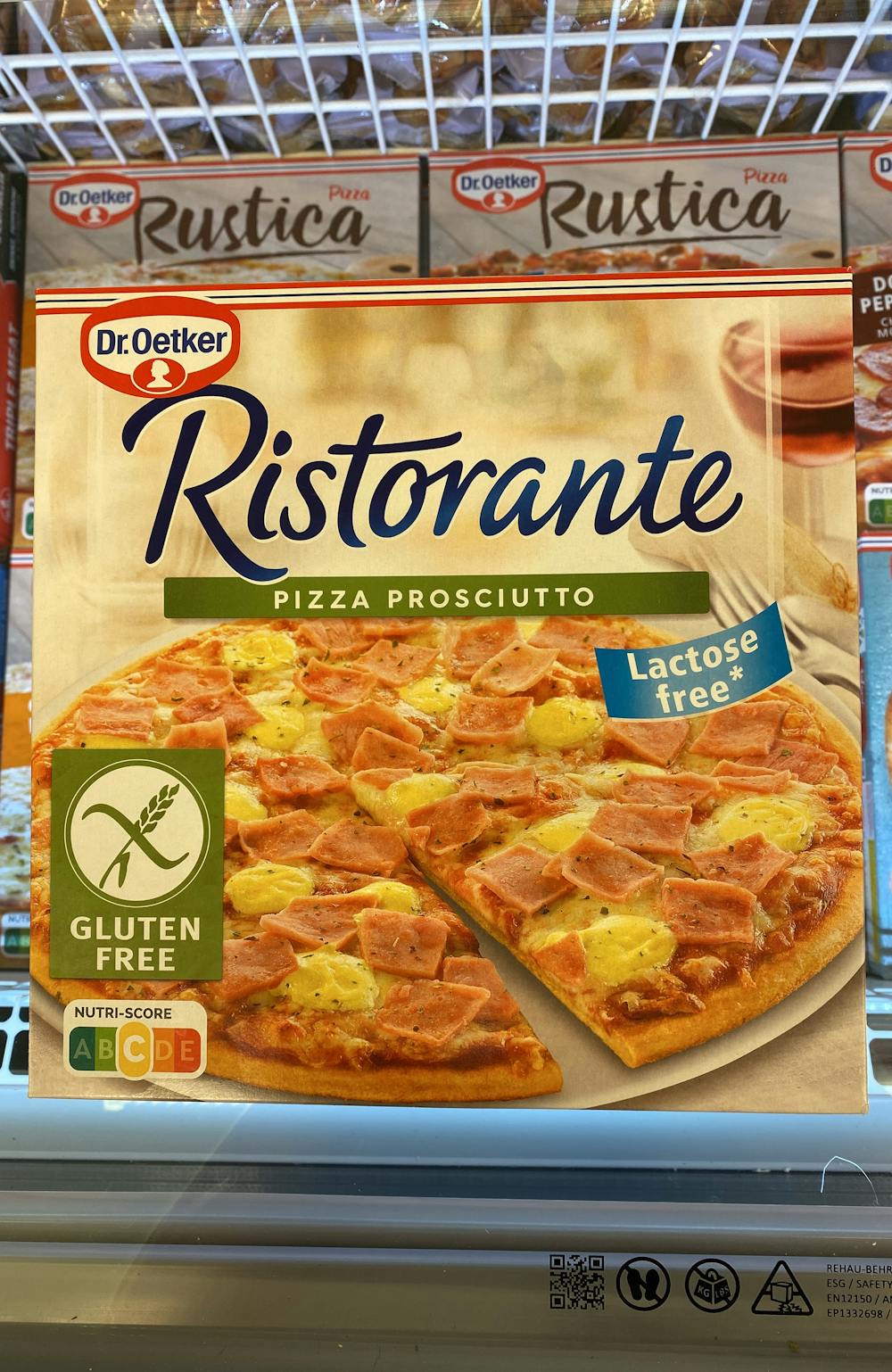 Ristorante pizza prosciutto glutenfri, Dr. Oetker