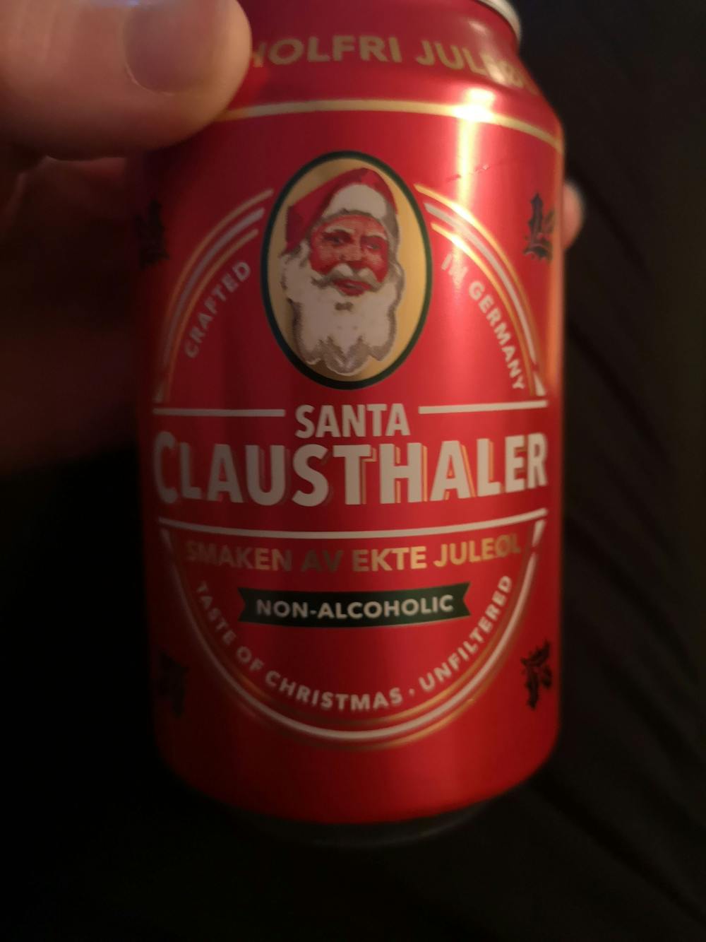 Juleøl non-alcoholic , Santa Clausthaler
