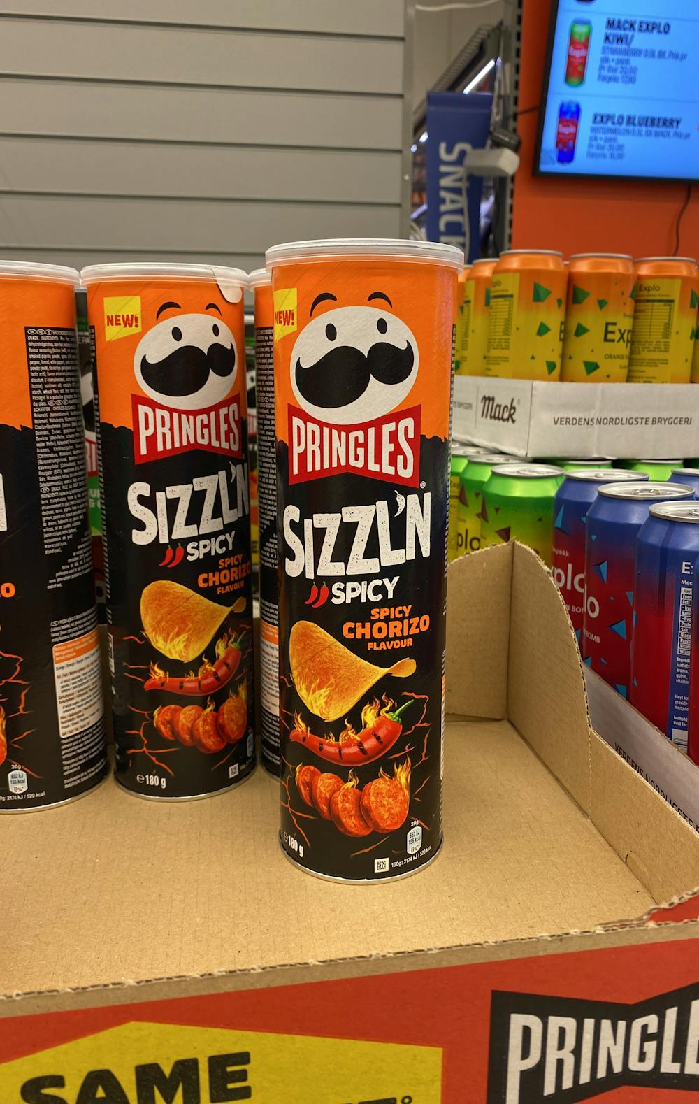 Pringles sizzl\'n spicy chorizo flavour, Pringles | Noba