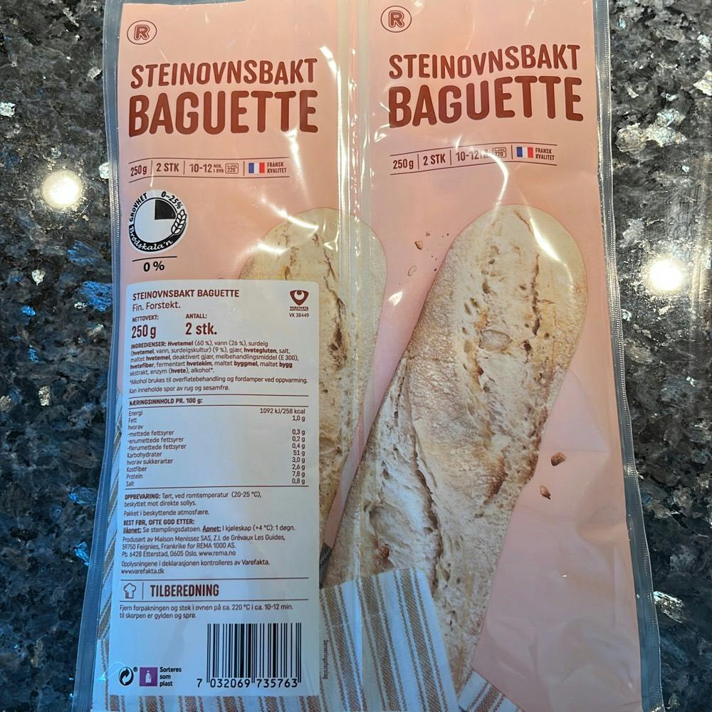 Steinovnsbakt baguette, Rema