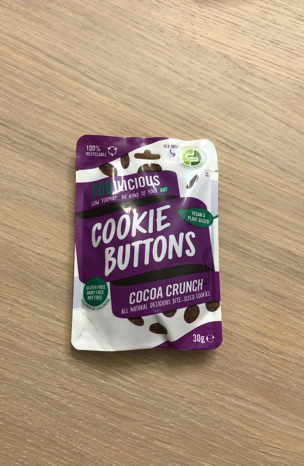 Cookie buttons, cocoa crunch, Fodlicious