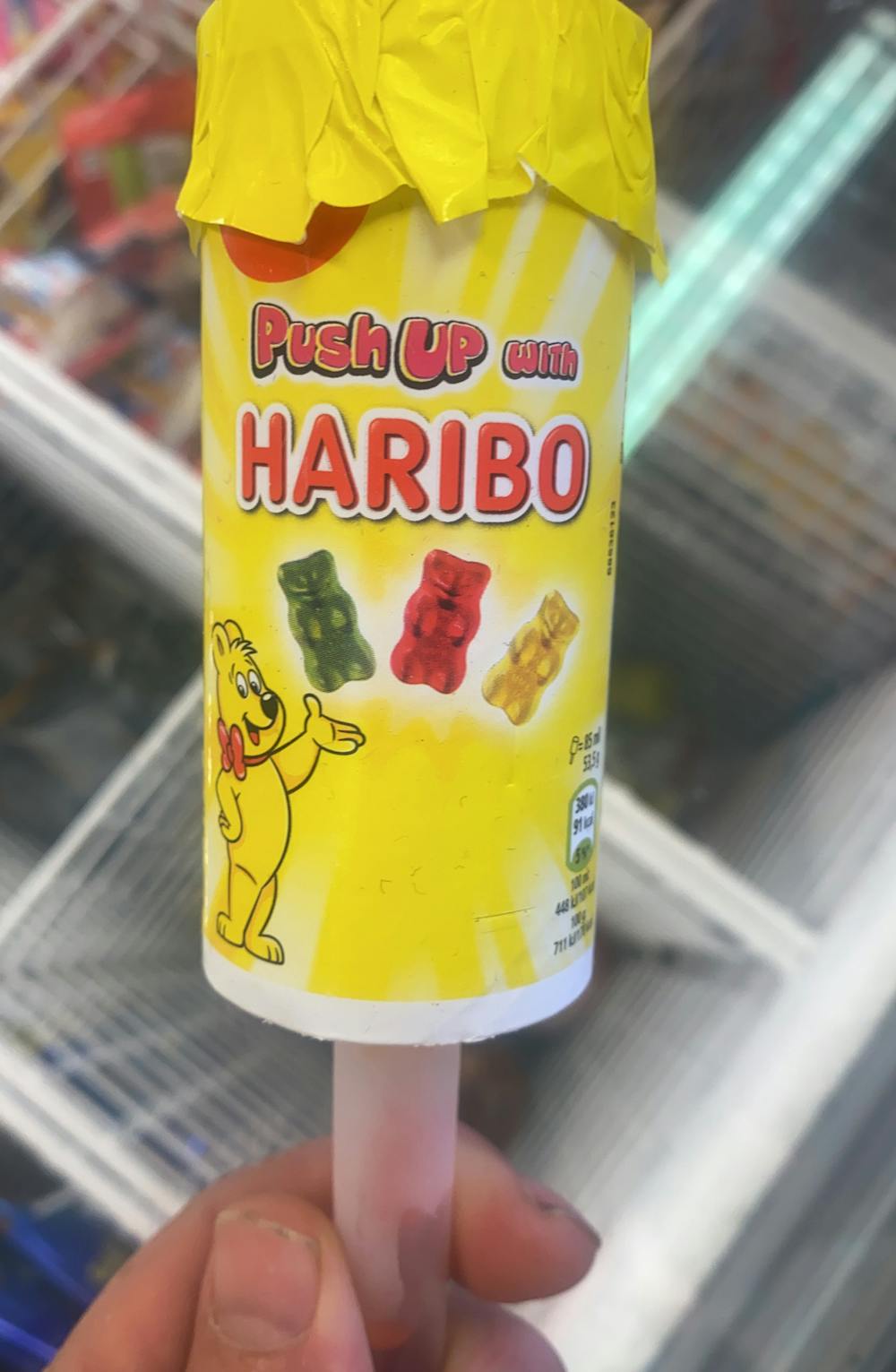 Push ut with Haribo, Haribo