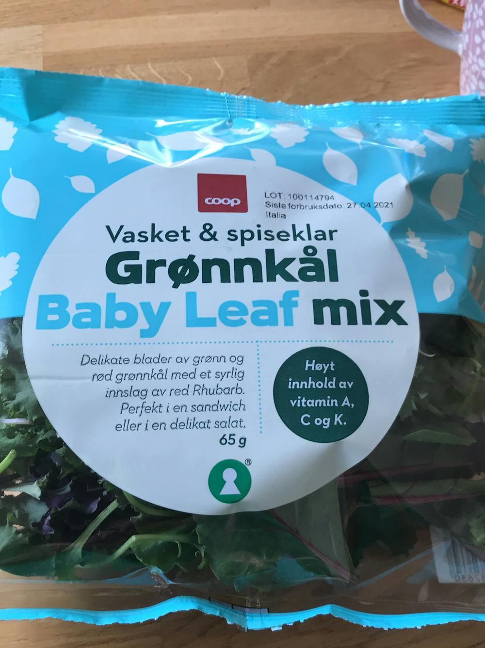 Grønnkål baby leaf mix, Coop