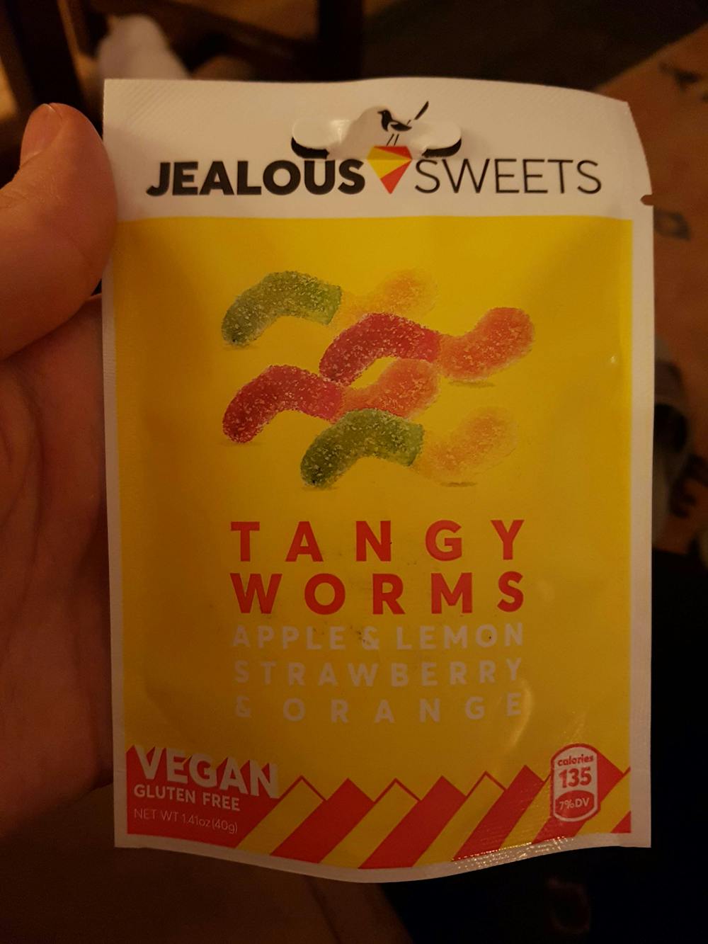 Tangy worms, Jealous sweets