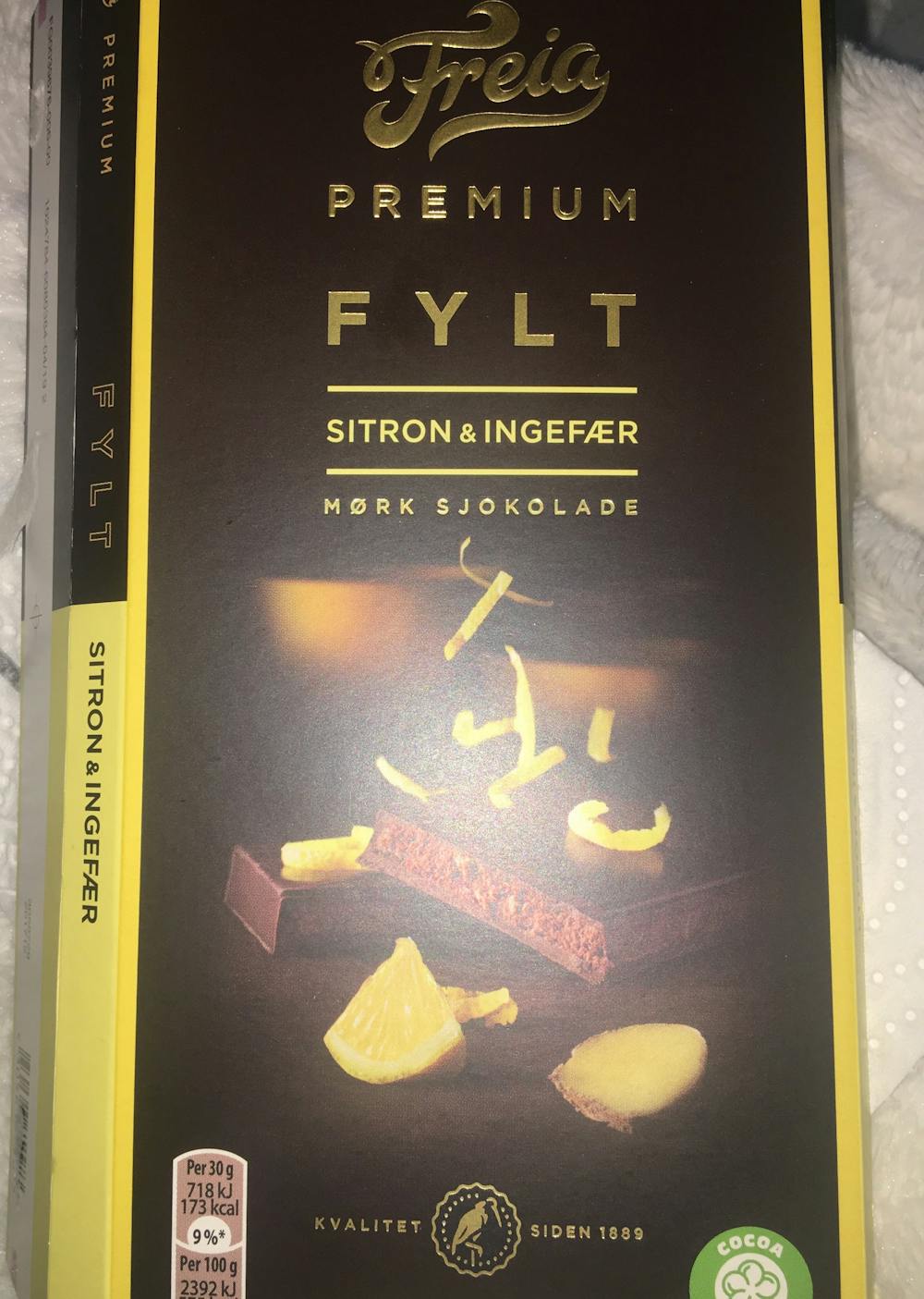 Premium fylt sitron & ingefær, Freia
