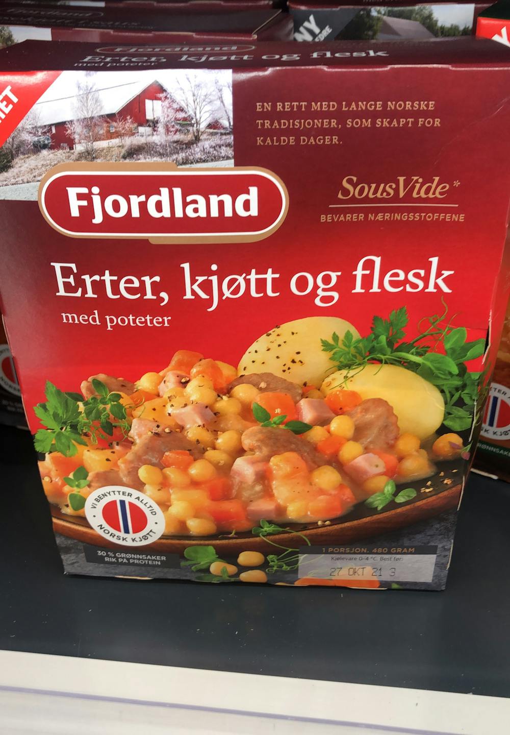 Erter, kjøtt og flesk , Fjordland