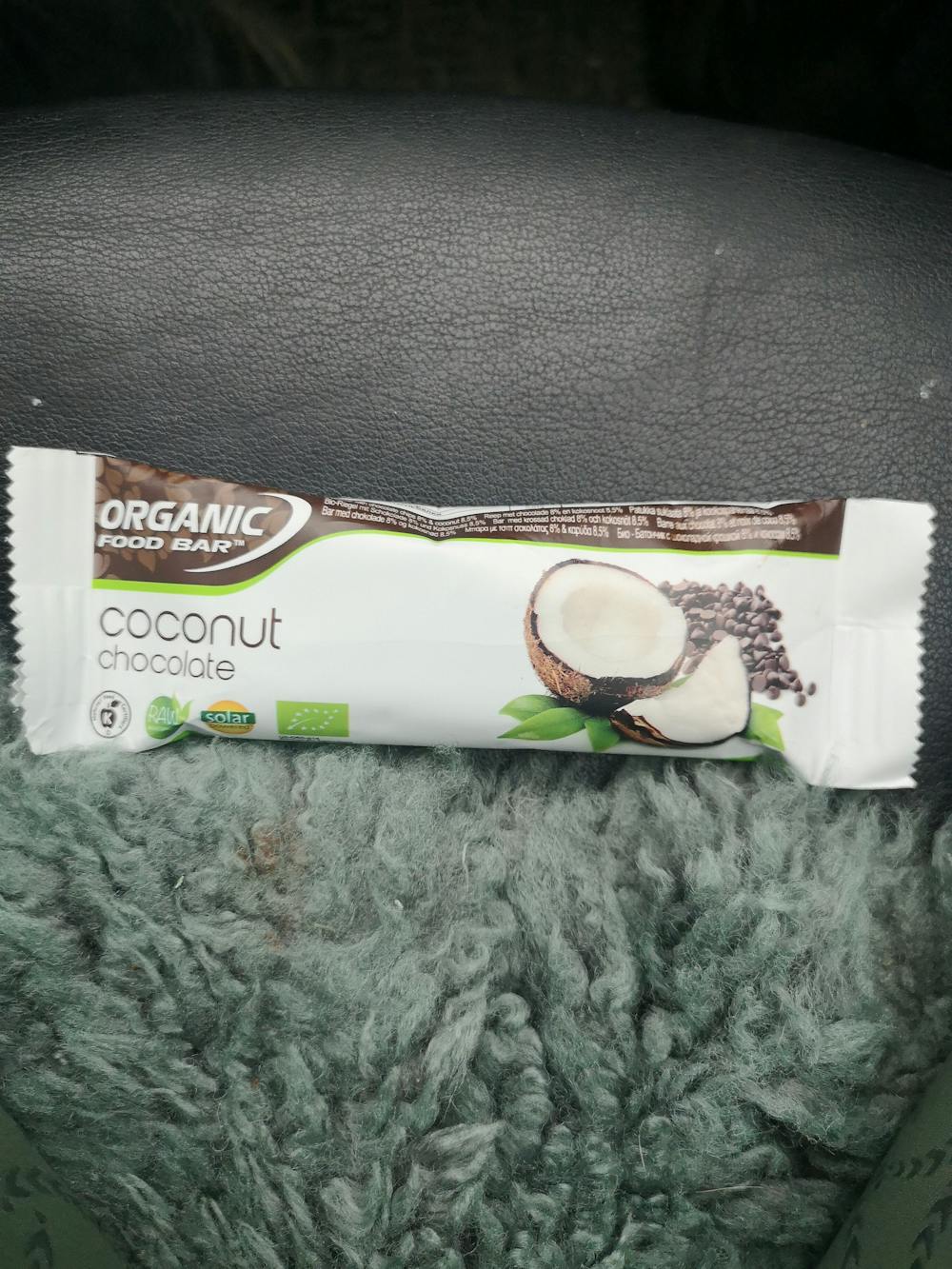 Coconut chocolate, Organic food bar