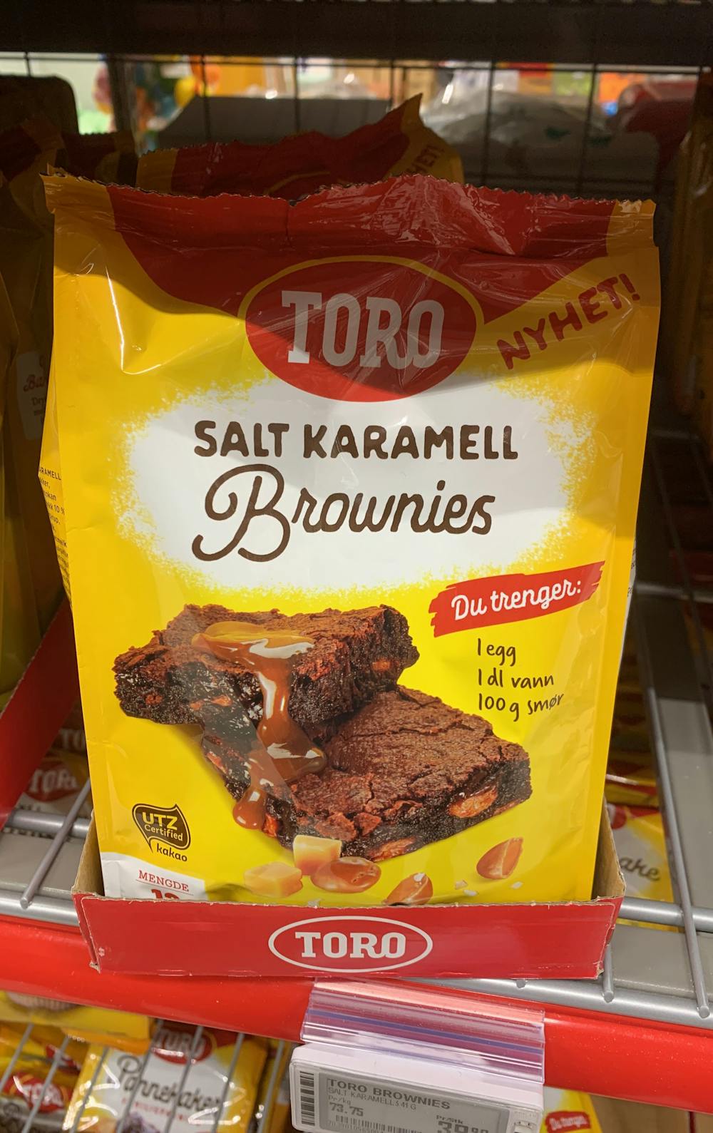 Salt karamell brownies, Toro
