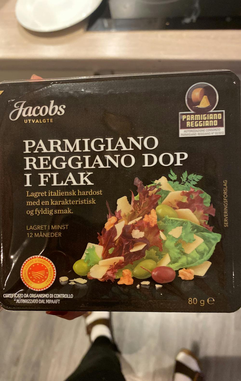 Parmigiano reggiano dop i flak, Jacobs utvalgte