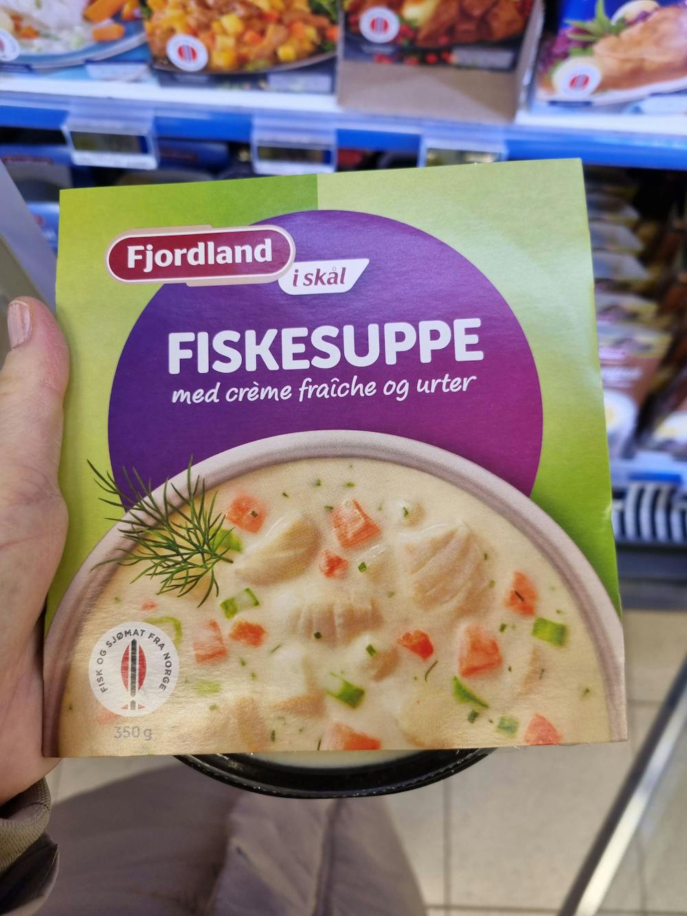 Fiskesuppe i skål, Fjordland