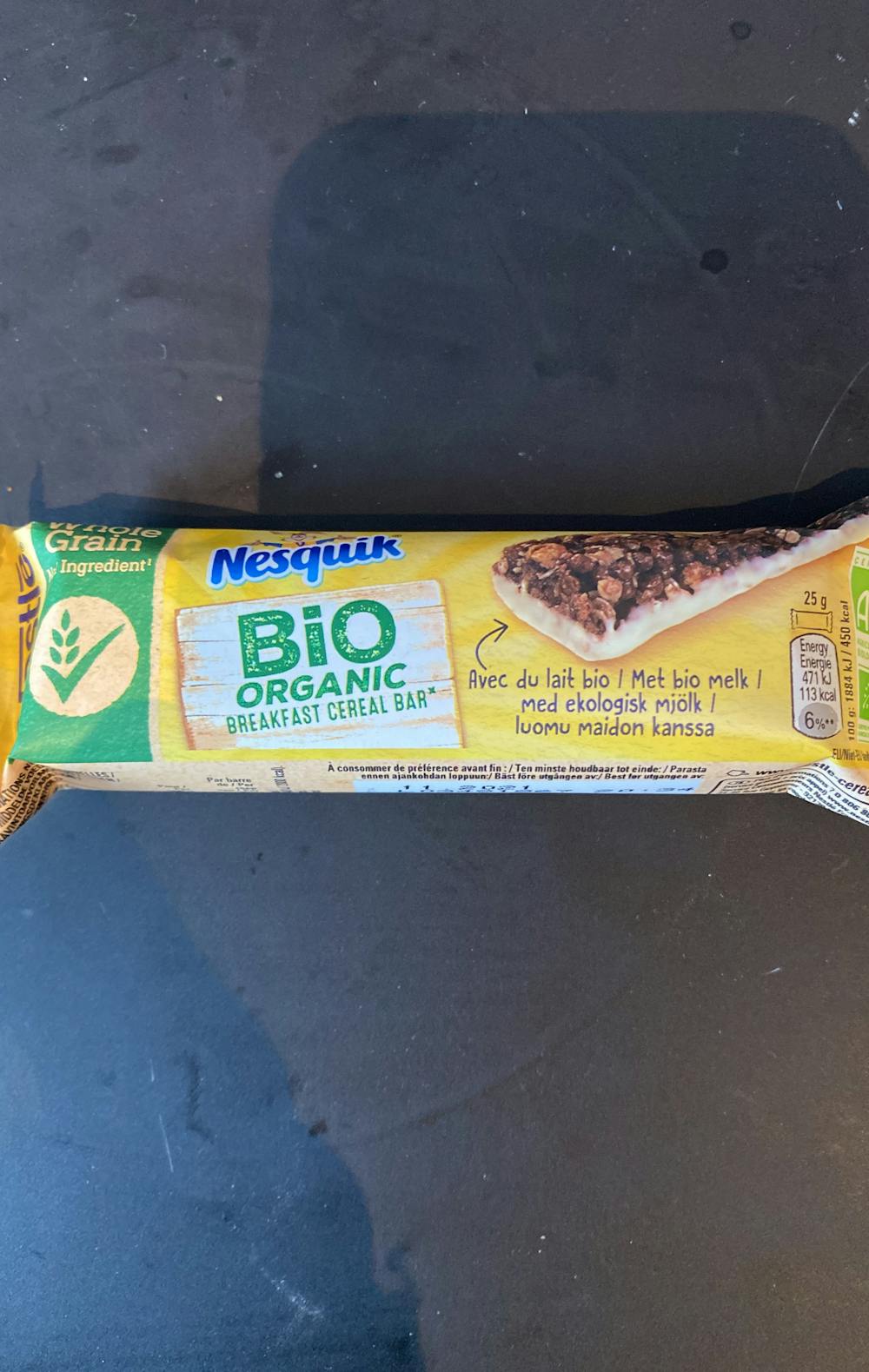 Bio organic breakfast cereal bar, Nesquik