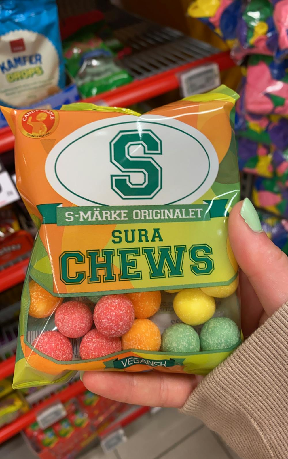 Sura chews, S-märke originalet