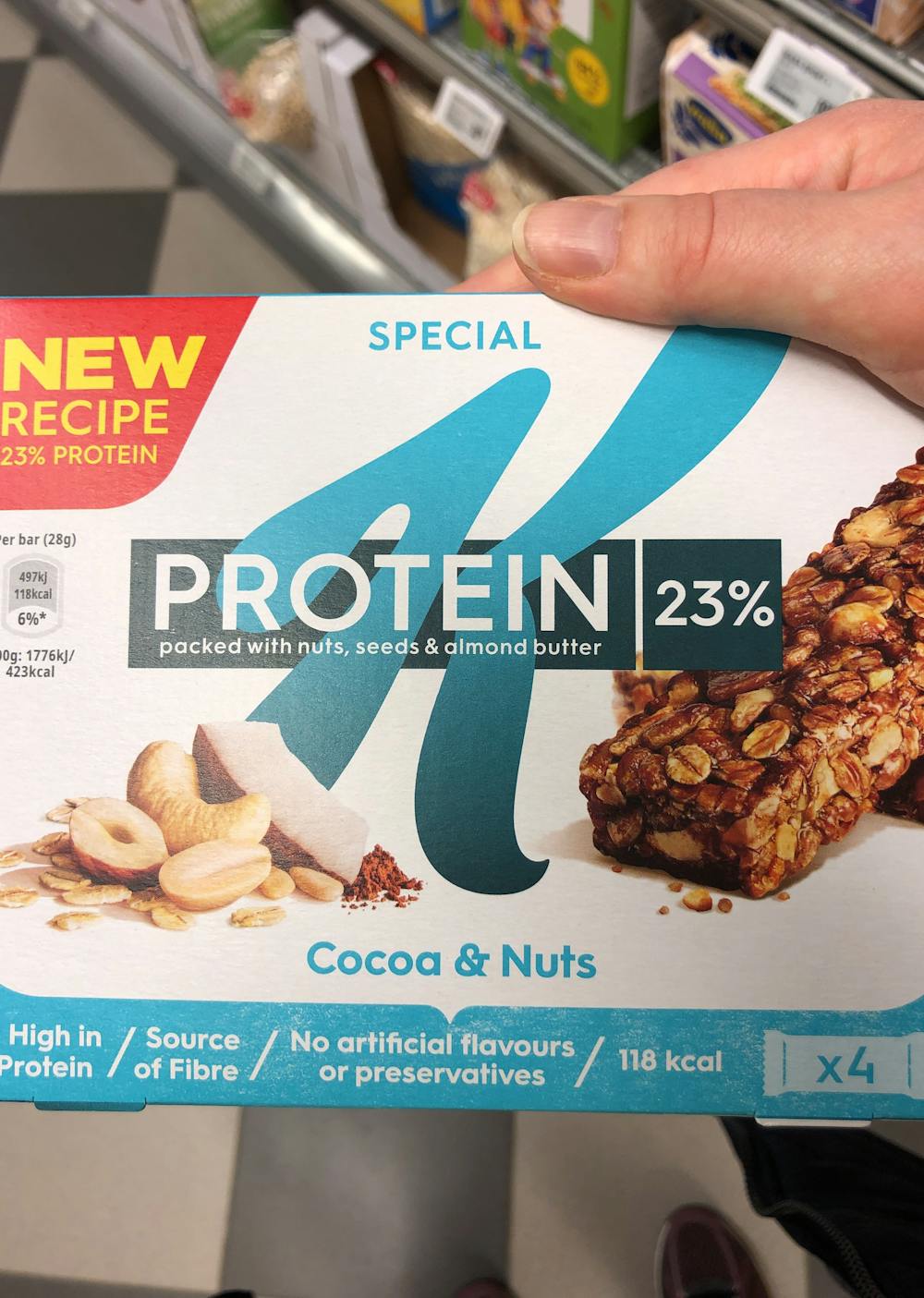 Special K protein cocoa & nuts, Kellog's