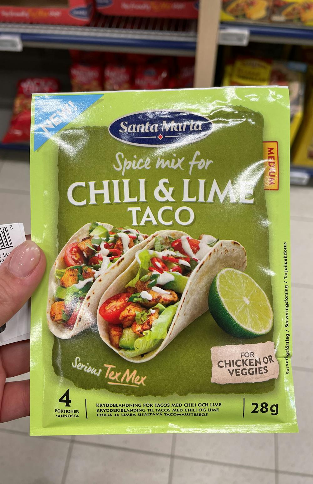 Spice mix for chili & lime taco , Santa Maria Noba