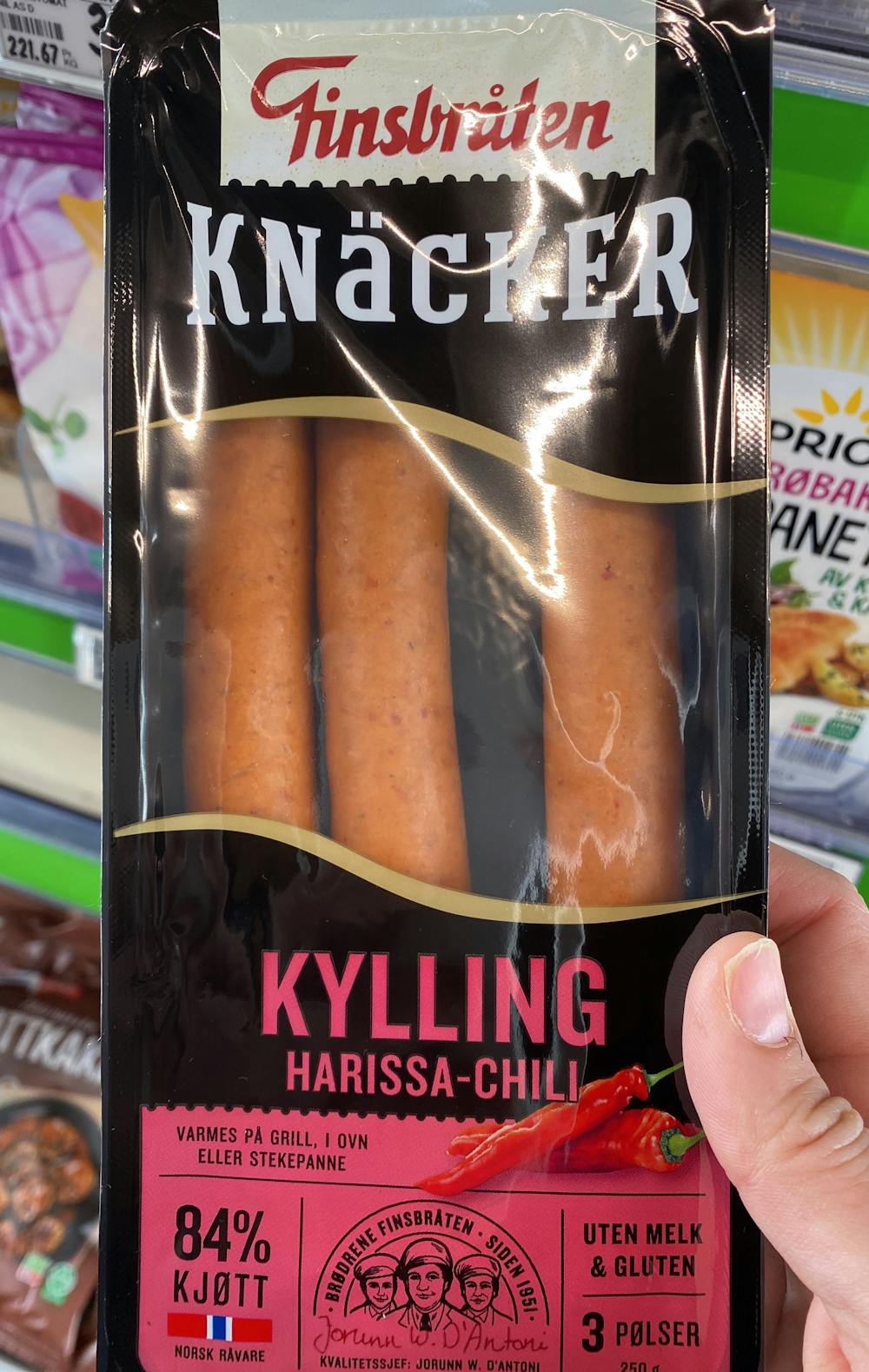 Knäcker kylling harissa-chili, Finsbråten
