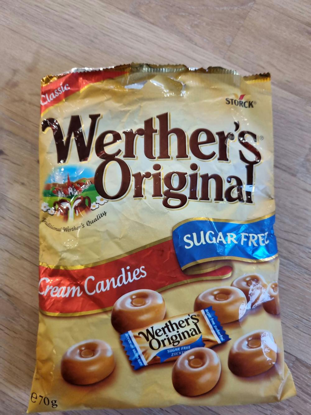 Cream candies, sugar free, Werthers original 