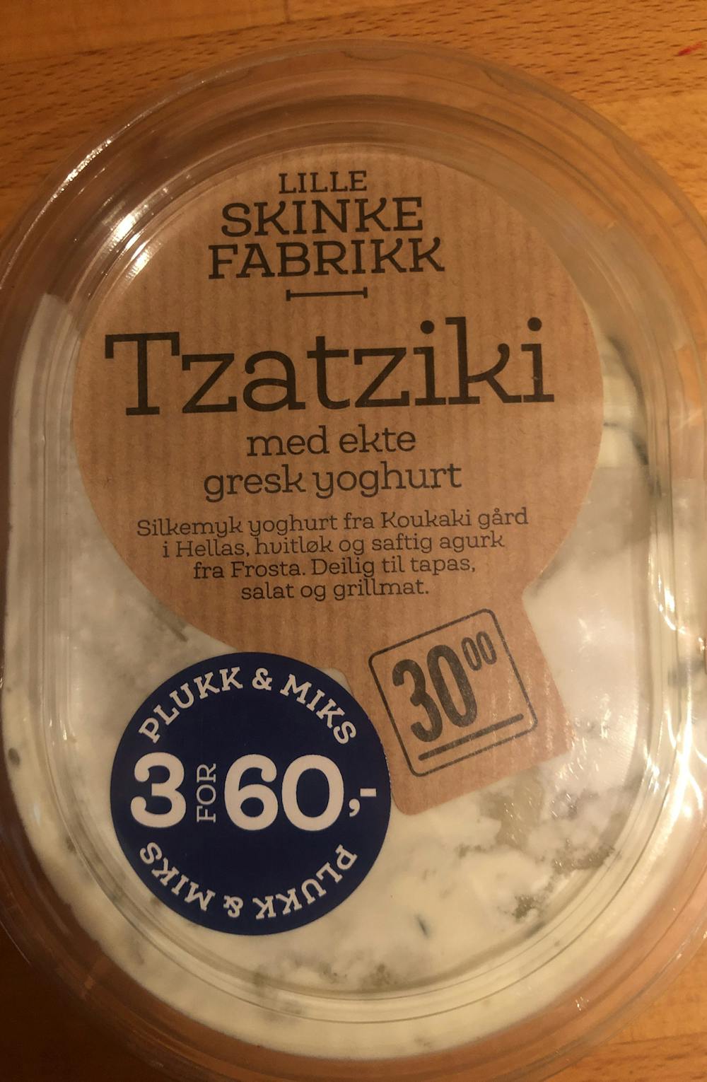 Tzatziki med ekte gresk yoghurt, Lille skinke fabrikk