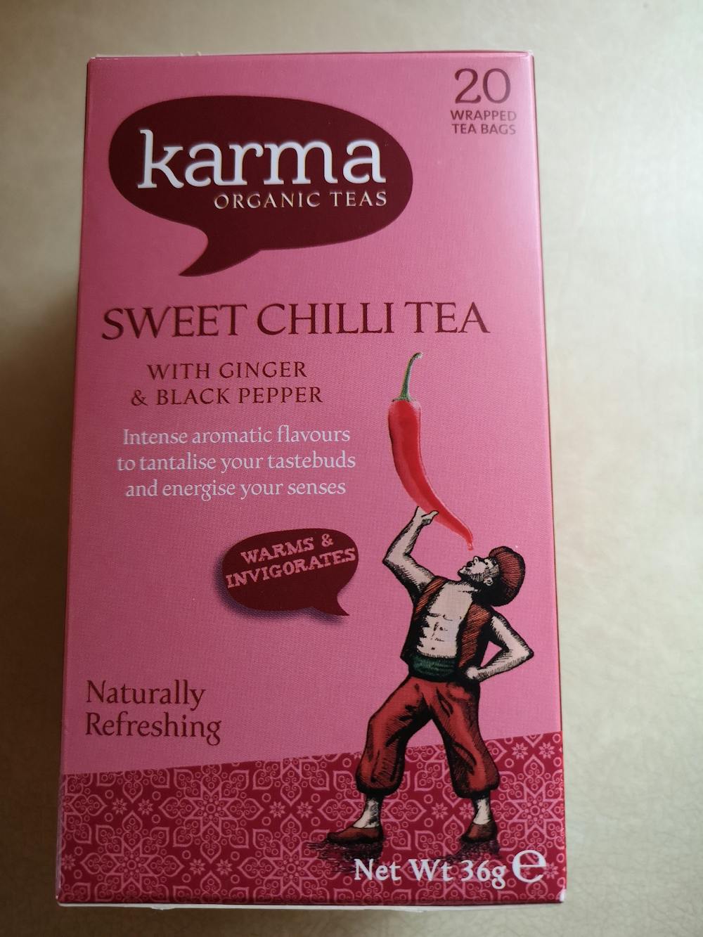 Sweet chilli tea, Karma organic teas