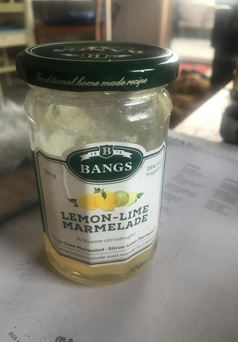 Lemon-lime marmelade, Bangs