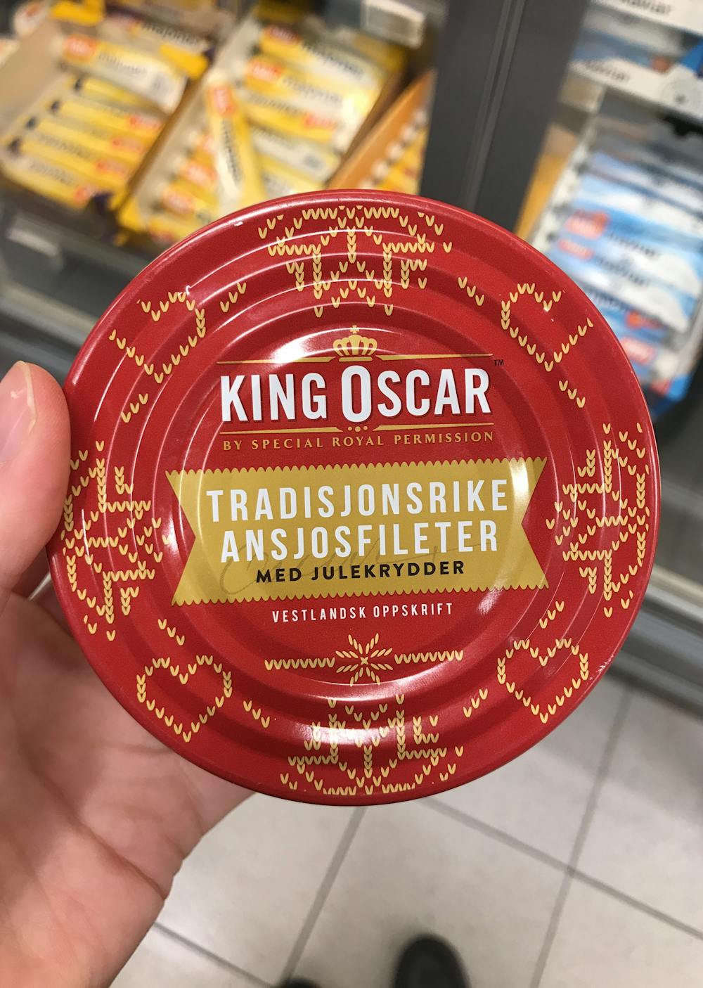 Tradisjonsrike ansjosfileter med julekrydder, King Oscar