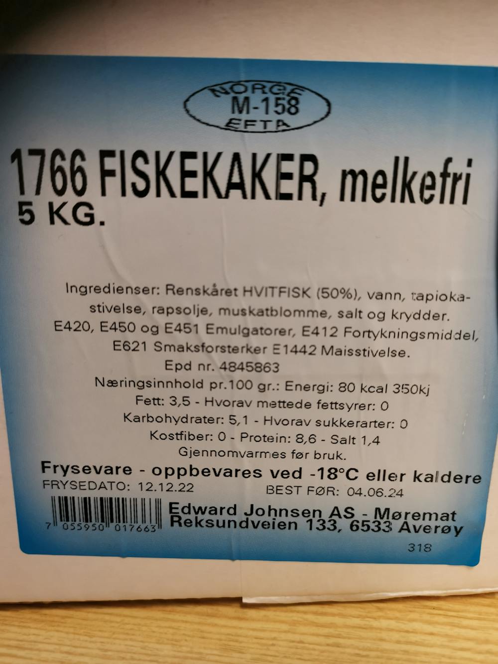 Fiskekaker , Møremat