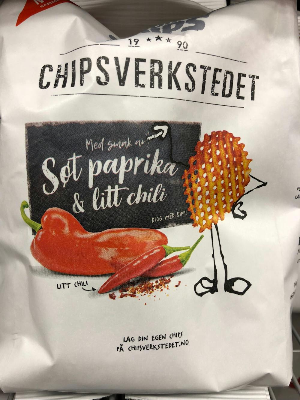 Søt paprika & litt chili, Sørlandschips