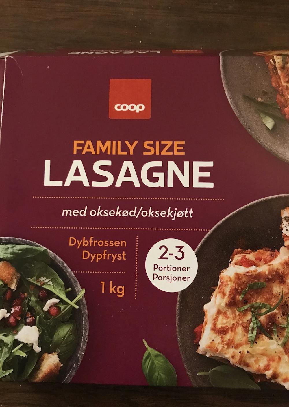 Family size lasagne, Coop