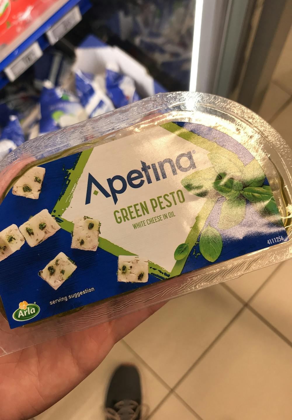 White cheese in ol green pesto , Apetina 
