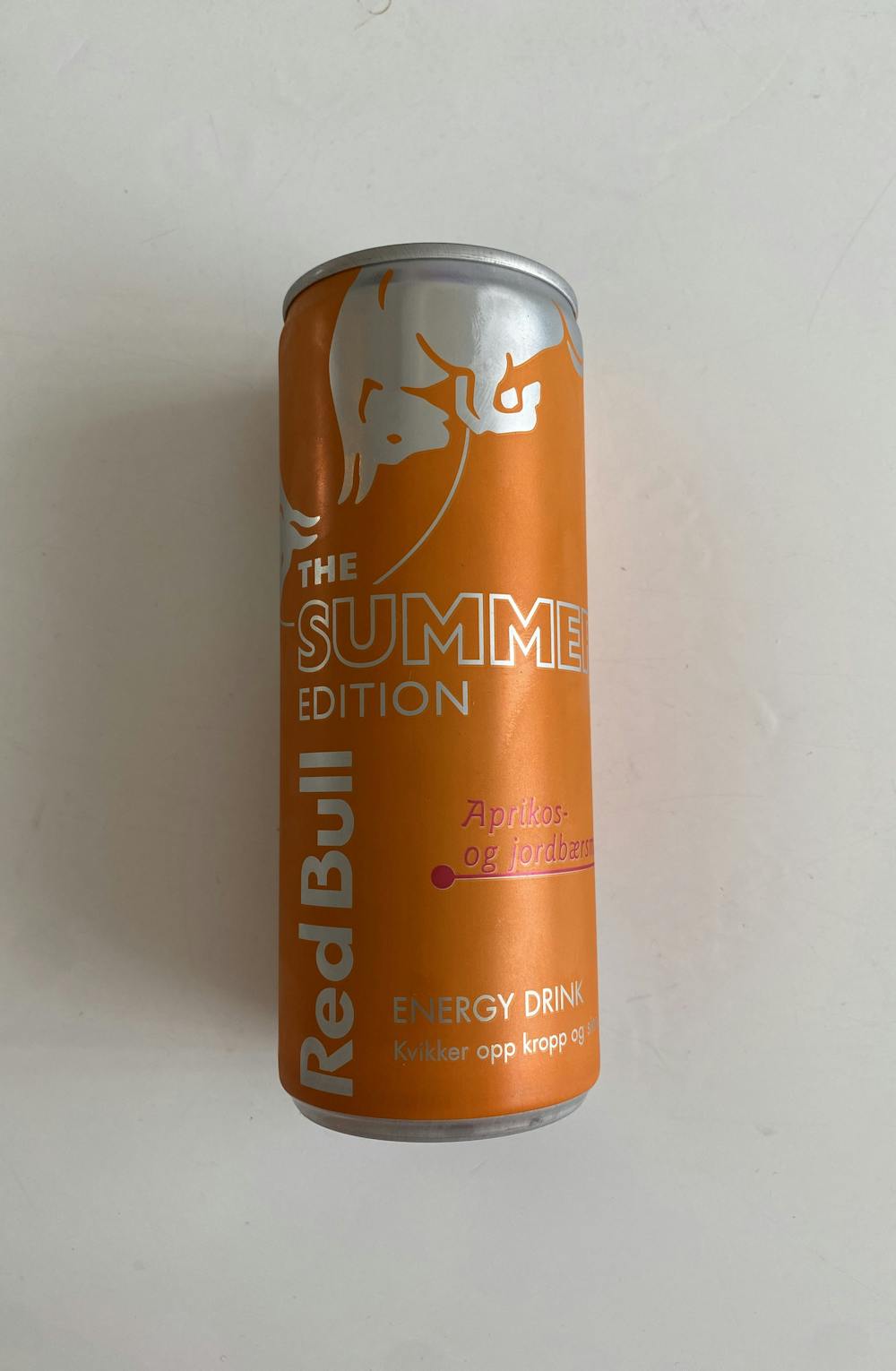 The summer edition, aprikos- og jordbærsmak, RedBull