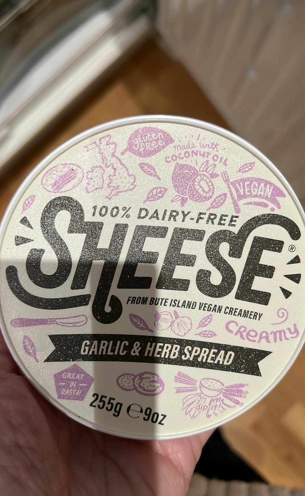 Sheese Garlic & Herb spread, Byte Island Foods